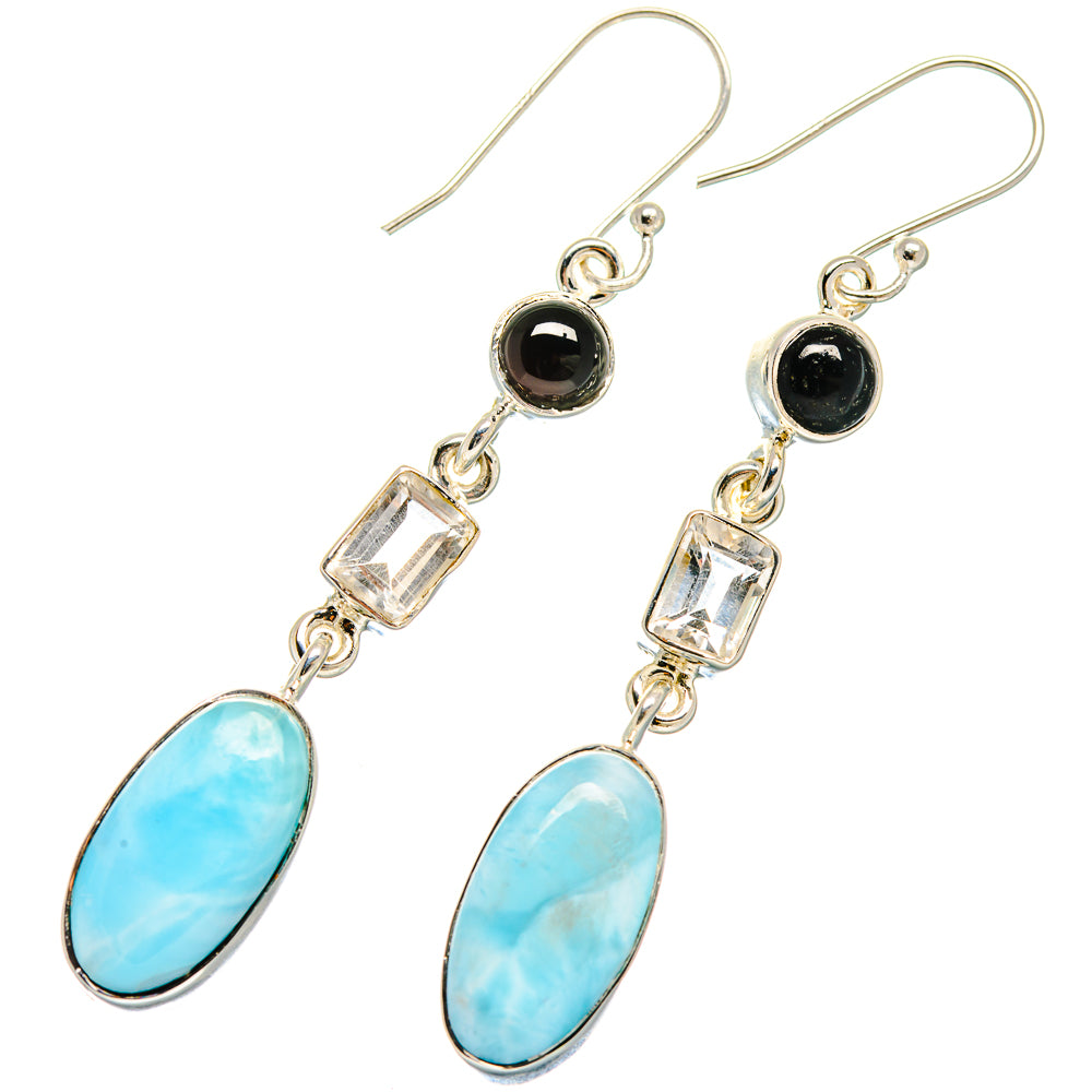 Larimar Earrings handcrafted by Ana Silver Co - EARR422793