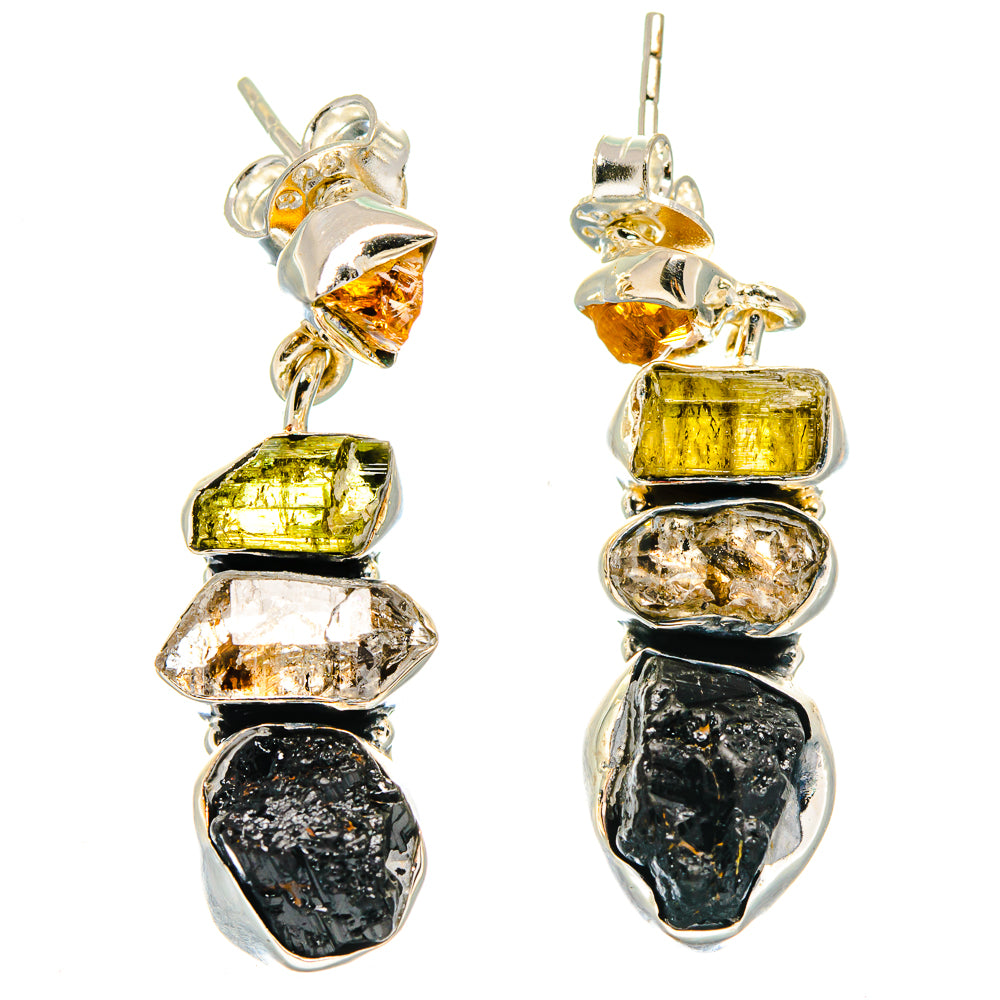 Black Tourmaline Earrings handcrafted by Ana Silver Co - EARR422804