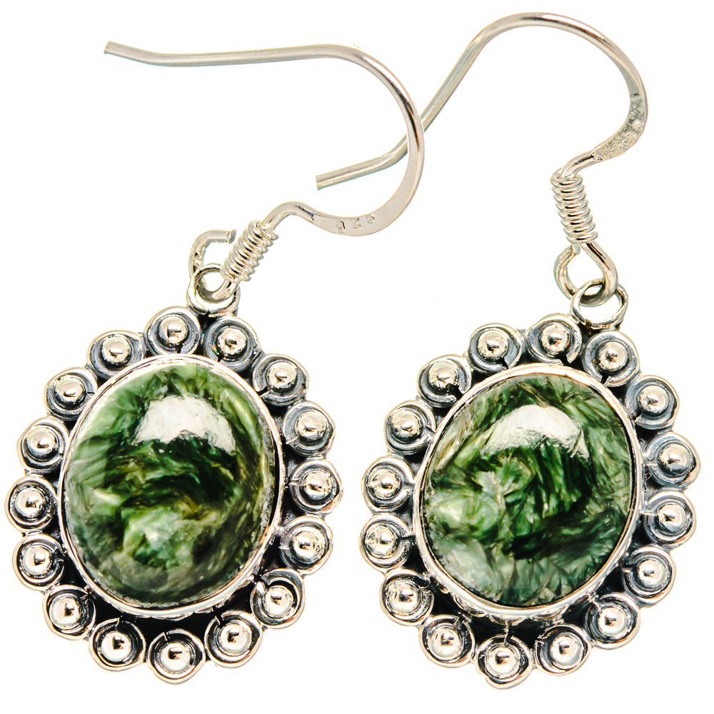 Seraphinite Earrings handcrafted by Ana Silver Co - EARR422806
