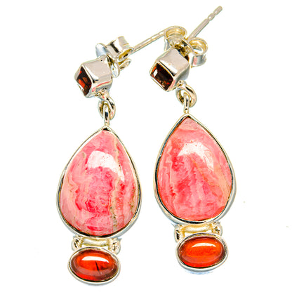 Rhodochrosite Earrings handcrafted by Ana Silver Co - EARR422814
