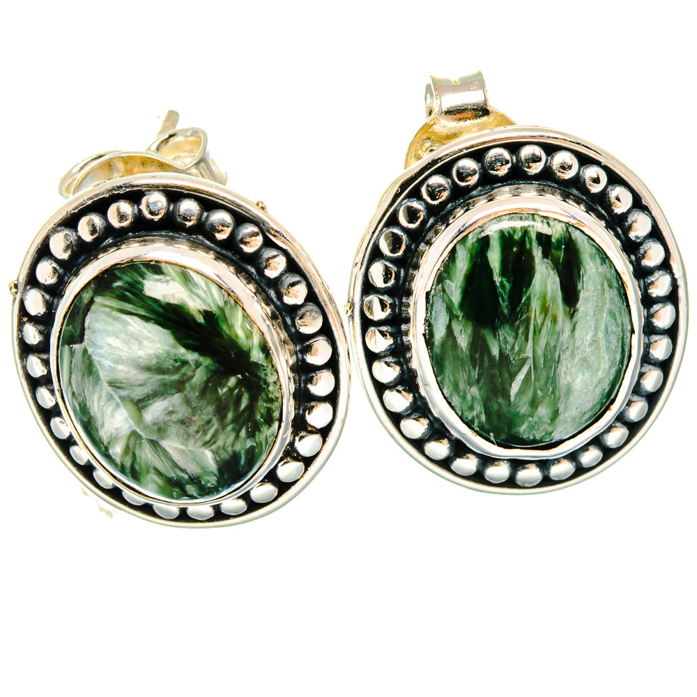 Seraphinite Earrings handcrafted by Ana Silver Co - EARR422819