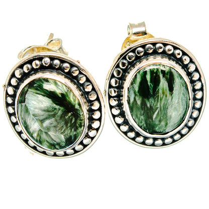 Seraphinite Earrings handcrafted by Ana Silver Co - EARR422819