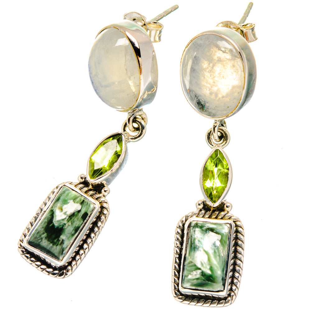 Seraphinite Earrings handcrafted by Ana Silver Co - EARR422827