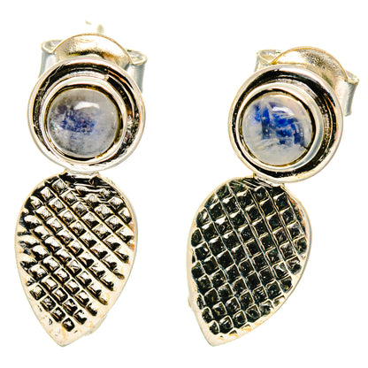 Rainbow Moonstone Earrings handcrafted by Ana Silver Co - EARR422839
