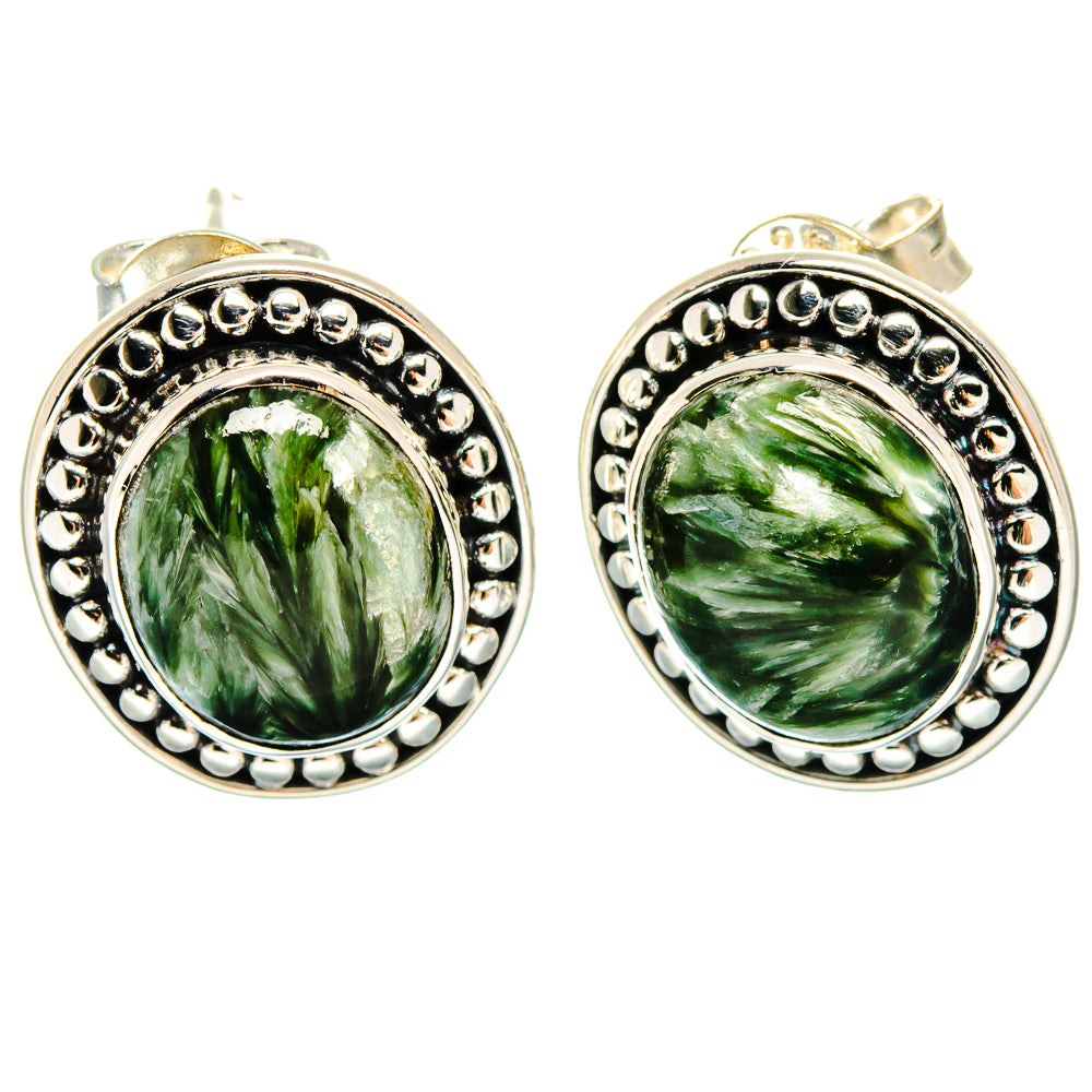 Seraphinite Earrings handcrafted by Ana Silver Co - EARR422840