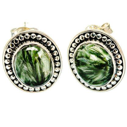 Seraphinite Earrings handcrafted by Ana Silver Co - EARR422840