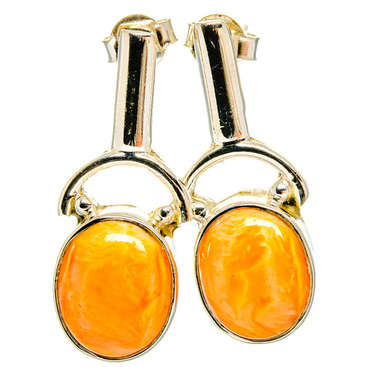 Yellow Agate Earrings handcrafted by Ana Silver Co - EARR422846