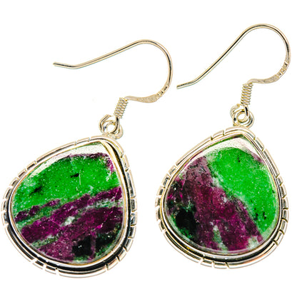 Ruby Zoisite Earrings handcrafted by Ana Silver Co - EARR422857