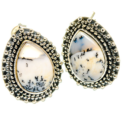 Dendritic Opal Earrings handcrafted by Ana Silver Co - EARR422860