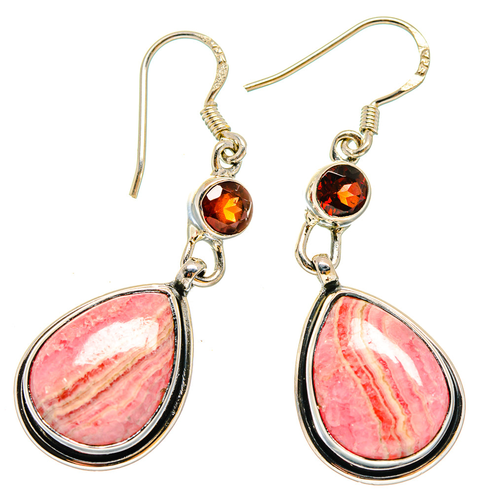 Rhodochrosite Earrings handcrafted by Ana Silver Co - EARR422871