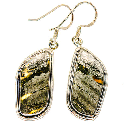 Pyrite Agate Earrings handcrafted by Ana Silver Co - EARR422878