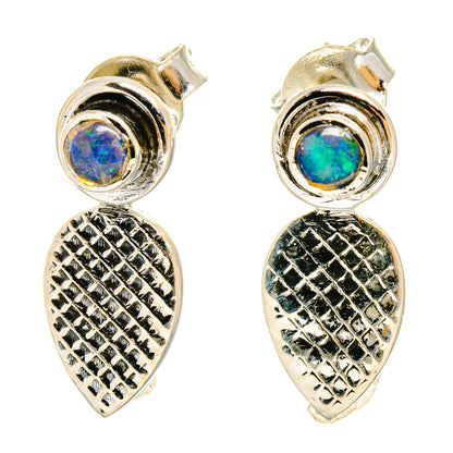Ethiopian Opal Earrings handcrafted by Ana Silver Co - EARR422879 - Photo 2