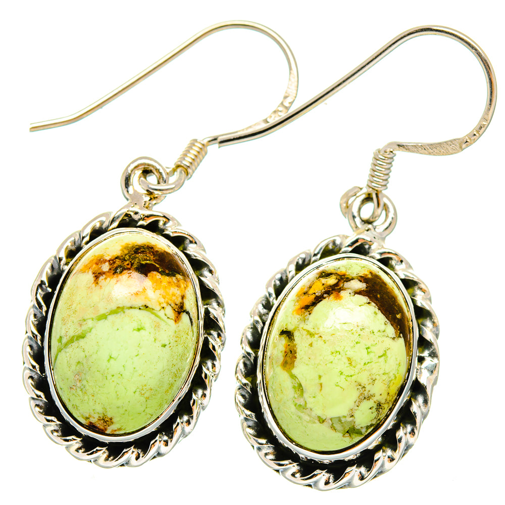 Lemon Chrysoprase Earrings handcrafted by Ana Silver Co - EARR422890