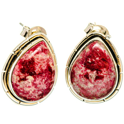Thulite Earrings handcrafted by Ana Silver Co - EARR422896