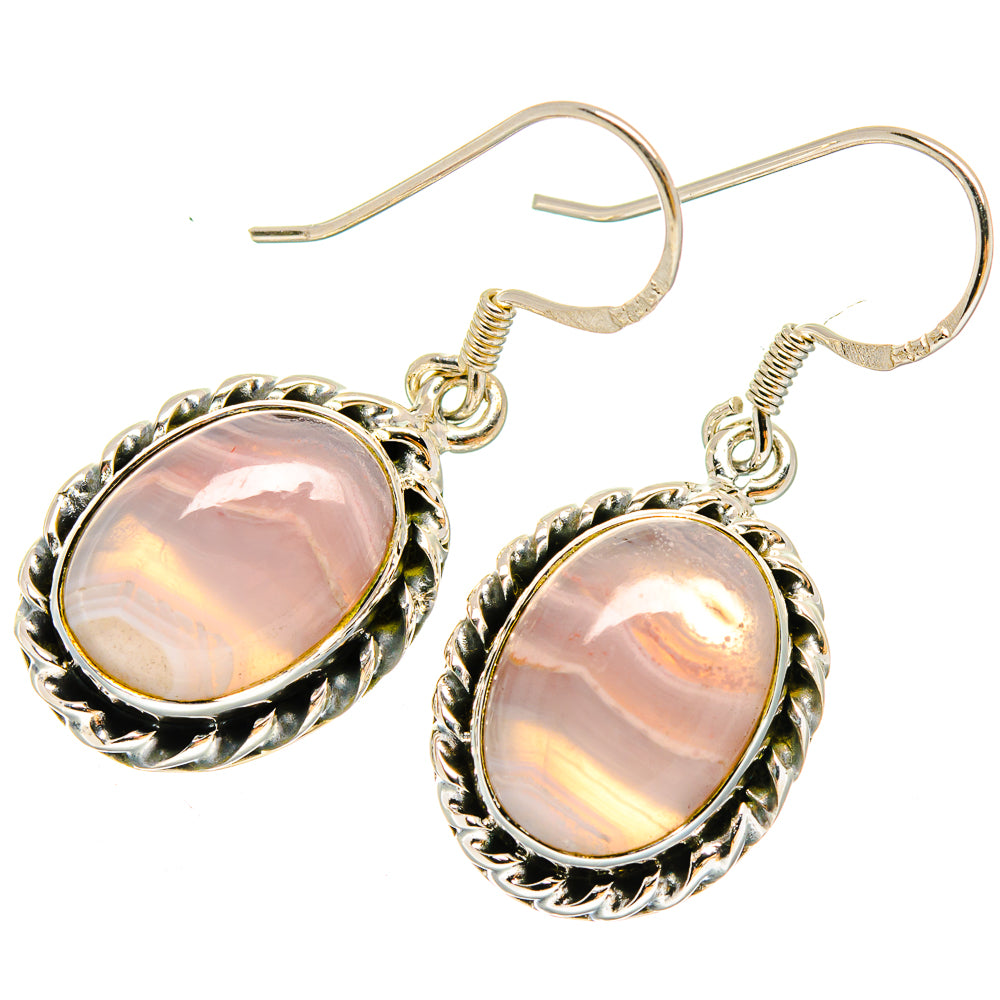 Botswana Agate Earrings handcrafted by Ana Silver Co - EARR422897