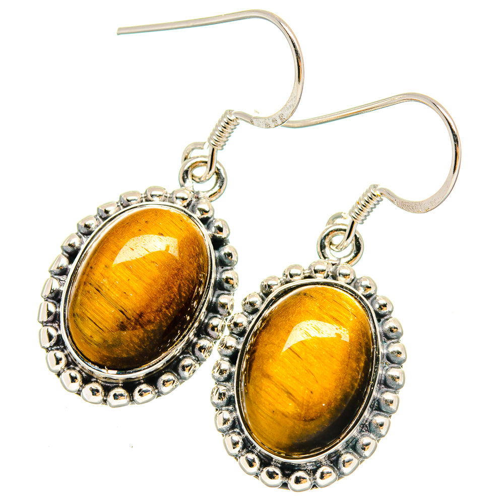Tiger Eye Earrings handcrafted by Ana Silver Co - EARR422902