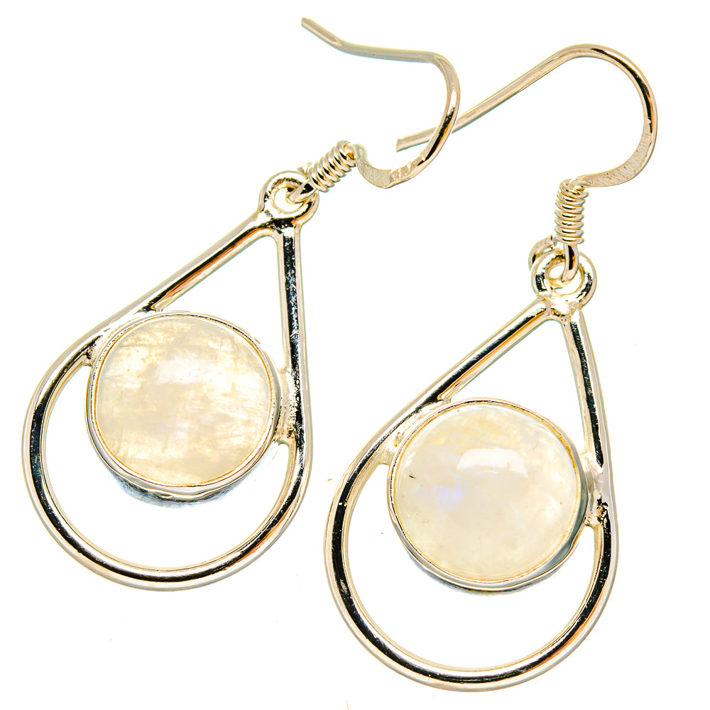Rainbow Moonstone Earrings handcrafted by Ana Silver Co - EARR422913