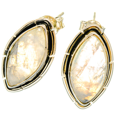 Rainbow Moonstone Earrings handcrafted by Ana Silver Co - EARR422917