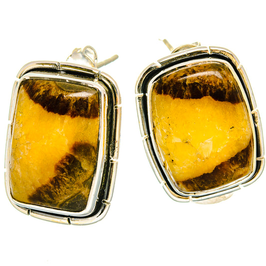 Septarian Nodule Earrings handcrafted by Ana Silver Co - EARR422928