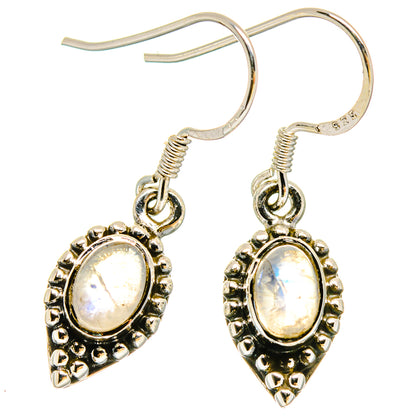 Rainbow Moonstone Earrings handcrafted by Ana Silver Co - EARR422936