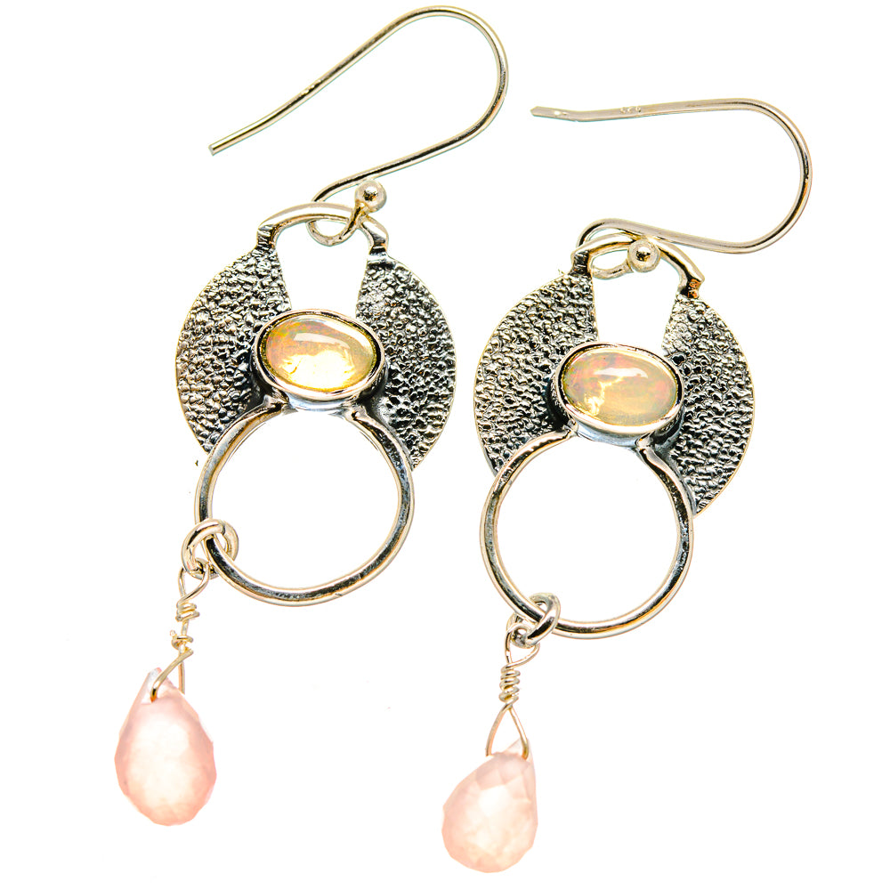 Rose Quartz Earrings handcrafted by Ana Silver Co - EARR422944