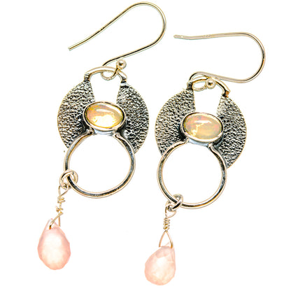 Rose Quartz Earrings handcrafted by Ana Silver Co - EARR422944