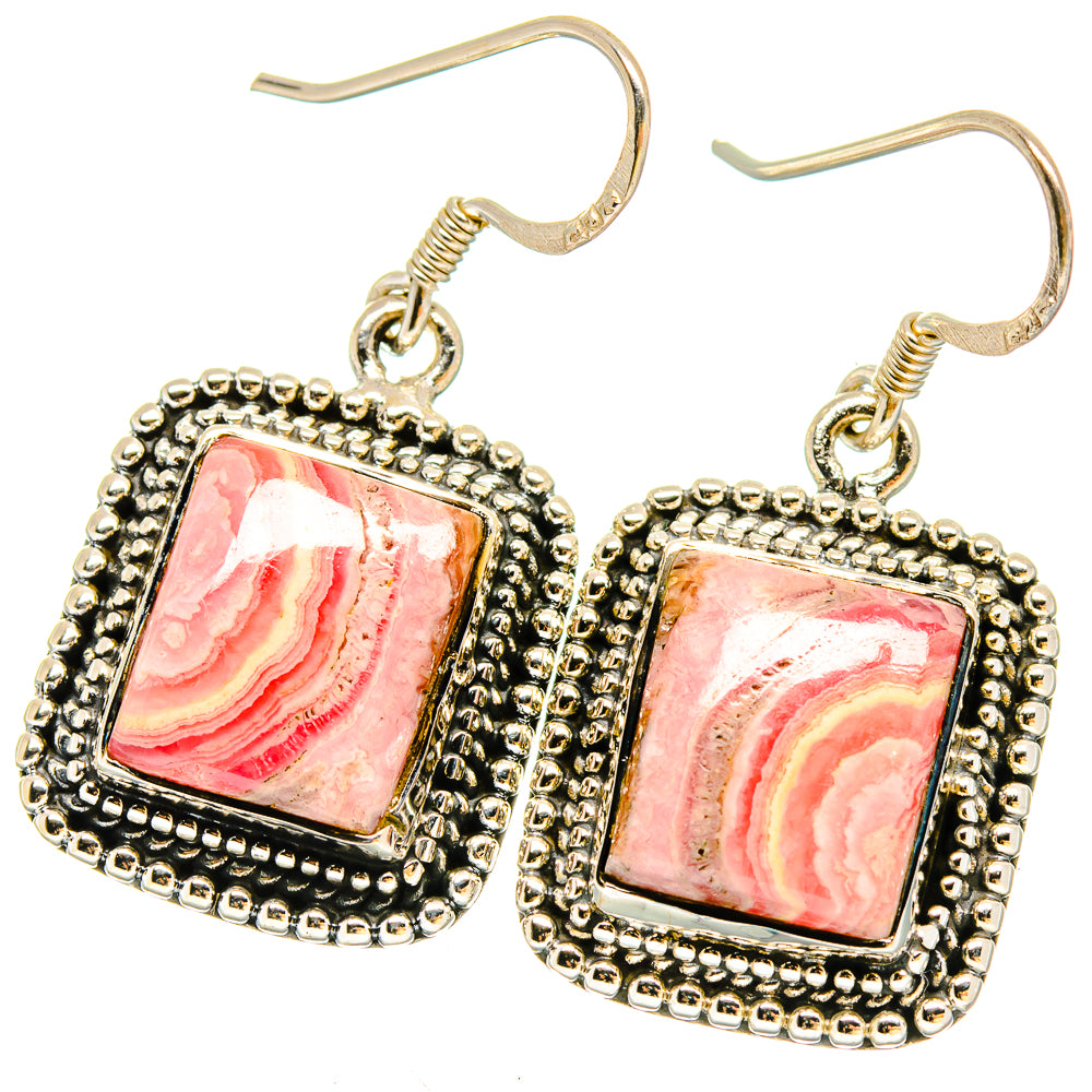 Rhodochrosite Earrings handcrafted by Ana Silver Co - EARR422949