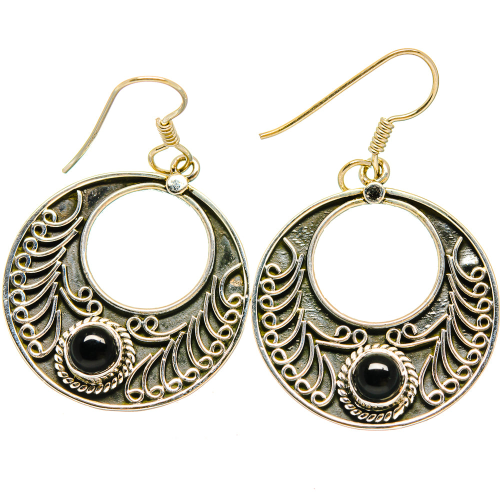 Black Onyx Earrings handcrafted by Ana Silver Co - EARR422951