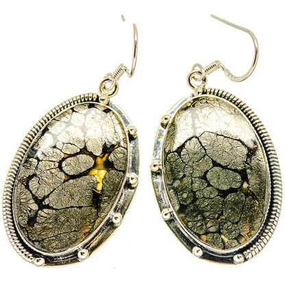 Pyrite Agate Earrings handcrafted by Ana Silver Co - EARR422958