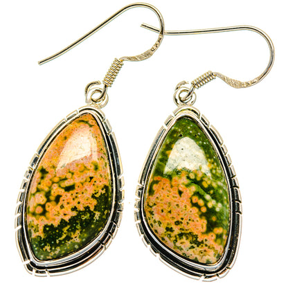 Ocean Jasper Earrings handcrafted by Ana Silver Co - EARR422977