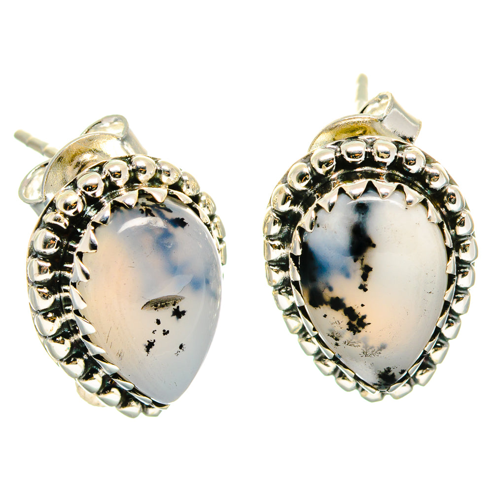 Dendritic Opal Earrings handcrafted by Ana Silver Co - EARR422981