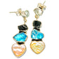 Mother Of Pearl, Apatite, Black Tourmaline, Aquamarine Earrings handcrafted by Ana Silver Co - EARR422987