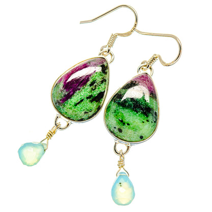 Ruby Zoisite Earrings handcrafted by Ana Silver Co - EARR423025