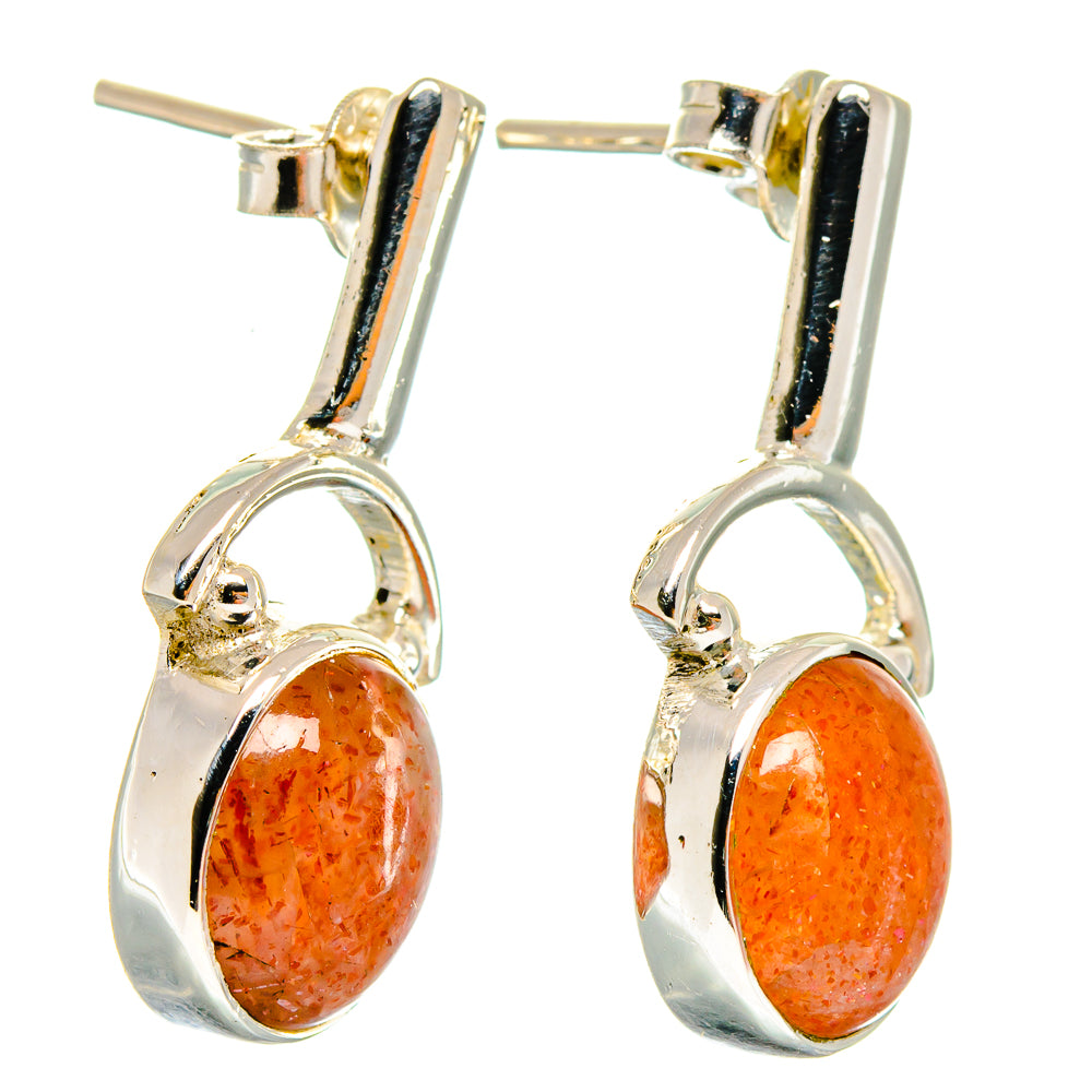 Sunstone Earrings handcrafted by Ana Silver Co - EARR423033
