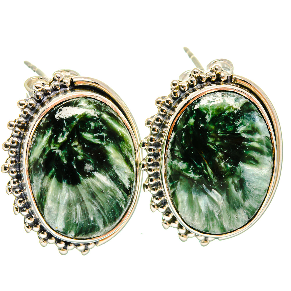 Seraphinite Earrings handcrafted by Ana Silver Co - EARR423041