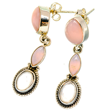 Pink Opal Earrings handcrafted by Ana Silver Co - EARR423044