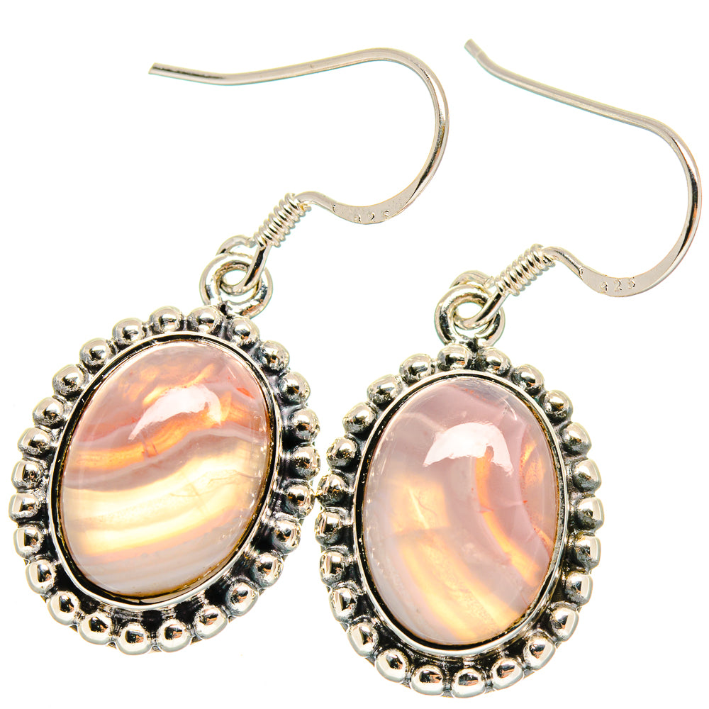Botswana Agate Earrings handcrafted by Ana Silver Co - EARR423046