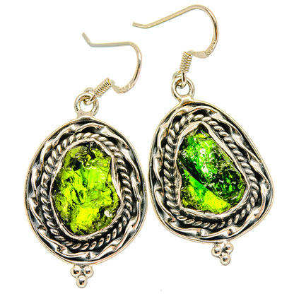 Chrome Diopside Earrings handcrafted by Ana Silver Co - EARR423047