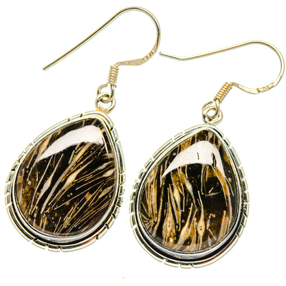 Peanut Wood Jasper Earrings handcrafted by Ana Silver Co - EARR423048