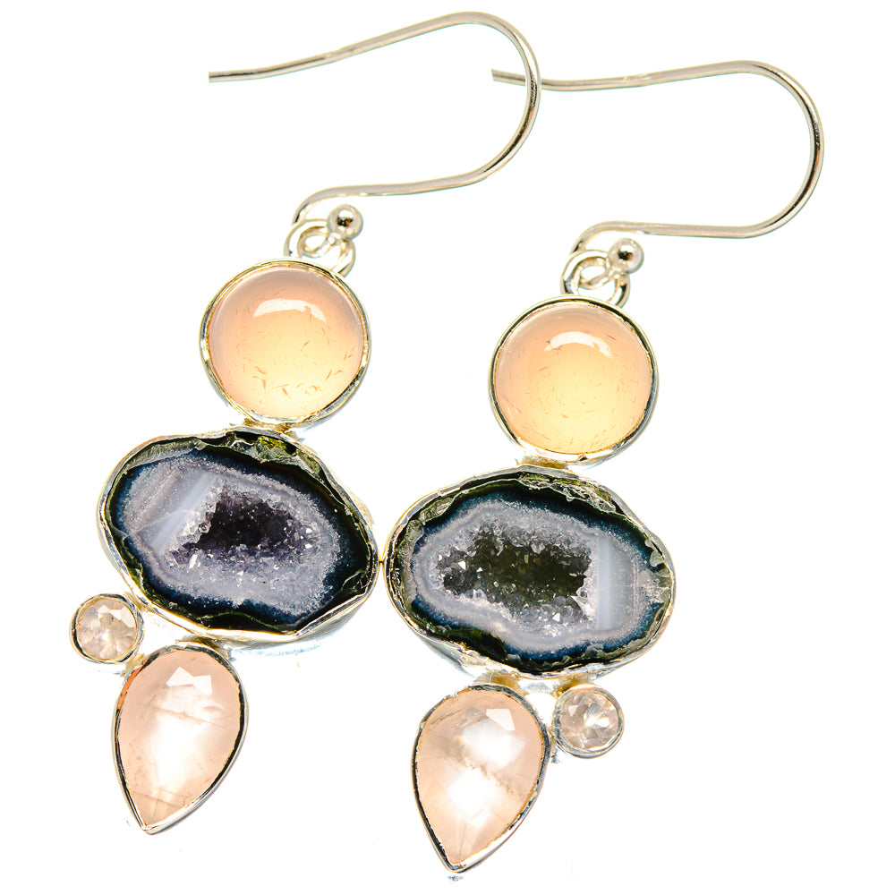 Coconut Geode Druzy Earrings handcrafted by Ana Silver Co - EARR423061