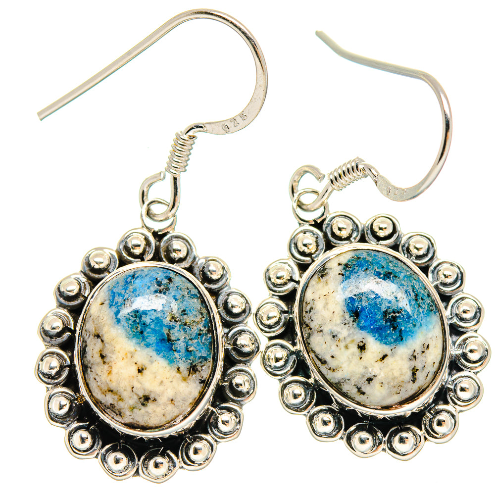K2 Blue Azurite Earrings handcrafted by Ana Silver Co - EARR423071