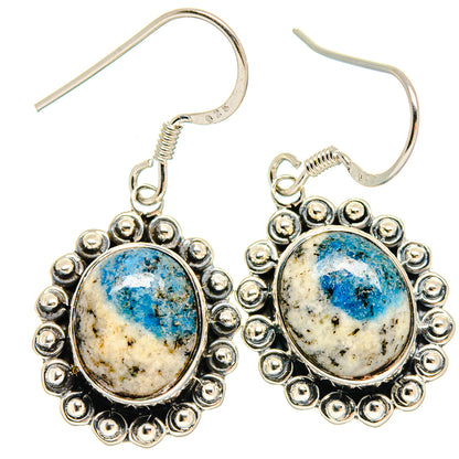 K2 Blue Azurite Earrings handcrafted by Ana Silver Co - EARR423071