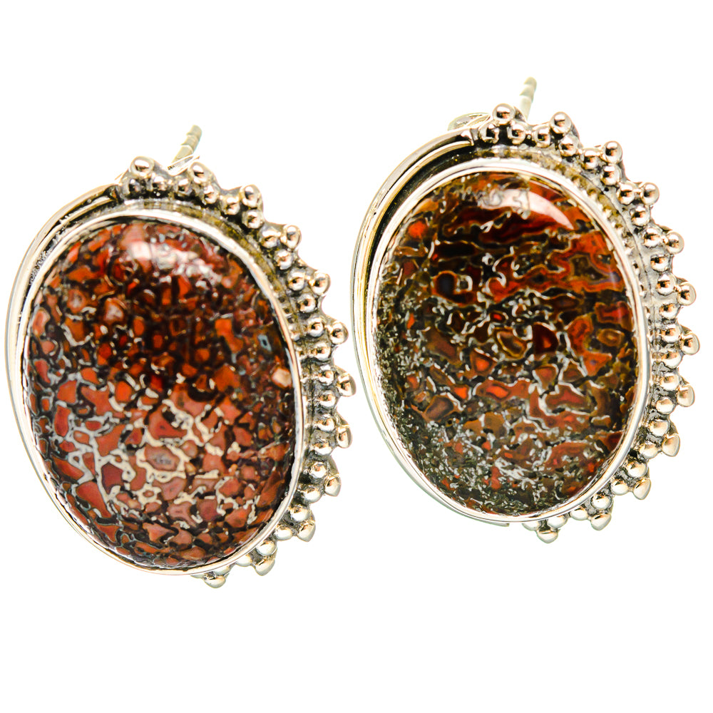 Dinosaur Bone Earrings handcrafted by Ana Silver Co - EARR423076