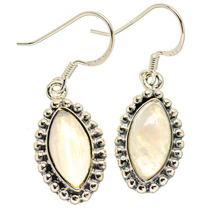 Rainbow Moonstone Earrings handcrafted by Ana Silver Co - EARR423084