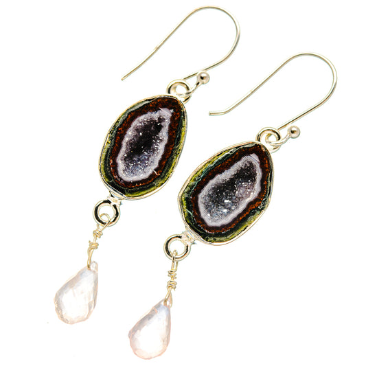 Coconut Geode Slice Earrings handcrafted by Ana Silver Co - EARR423085