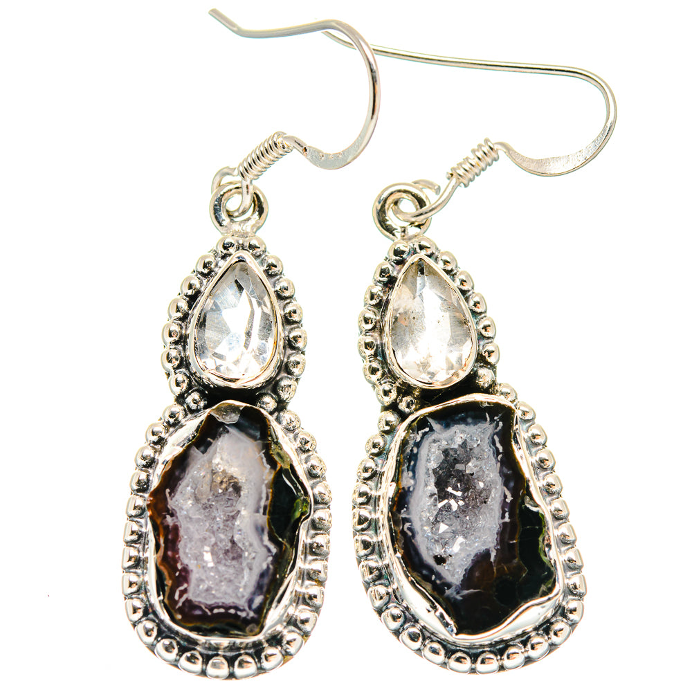 Coconut Geode Slice Earrings handcrafted by Ana Silver Co - EARR423086