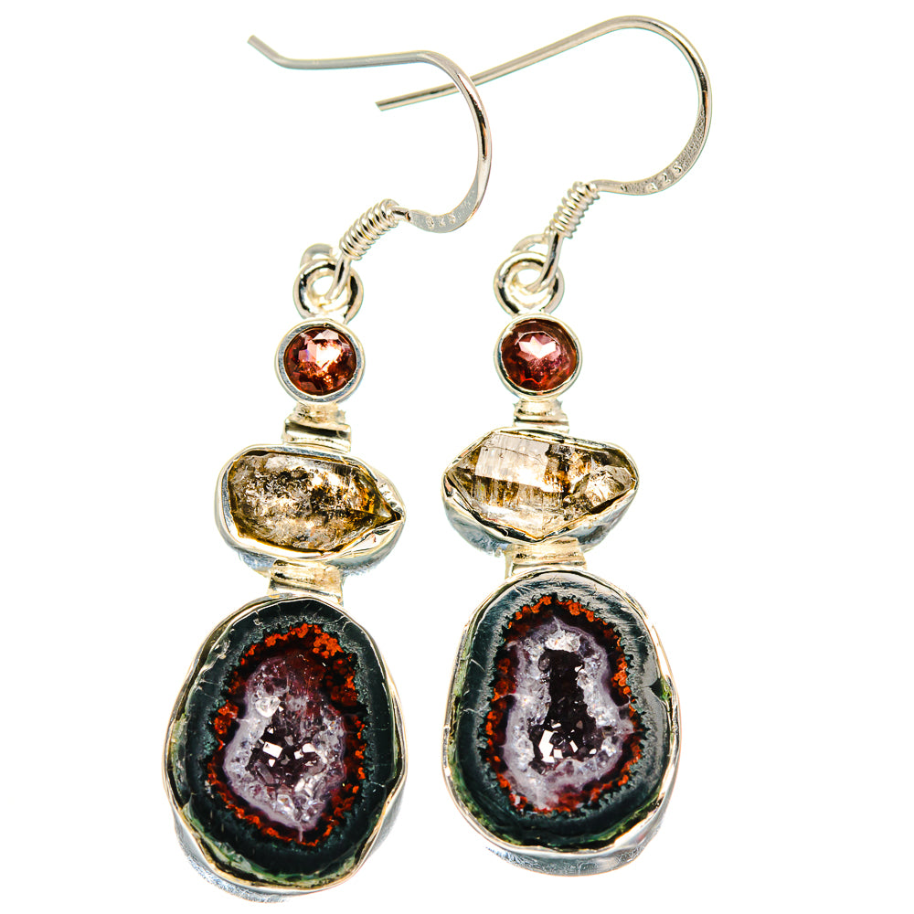 Coconut Geode Slice Earrings handcrafted by Ana Silver Co - EARR423090