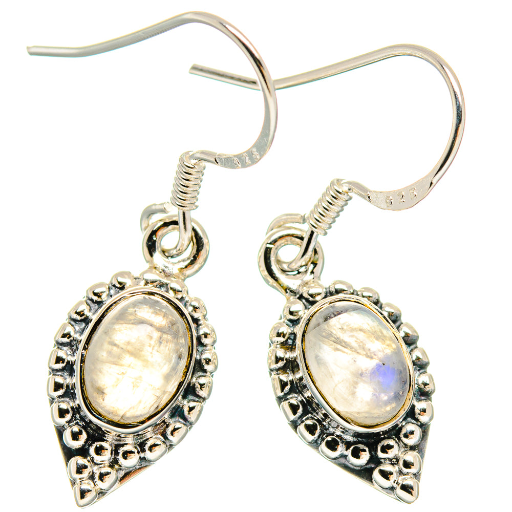 Rainbow Moonstone Earrings handcrafted by Ana Silver Co - EARR423092