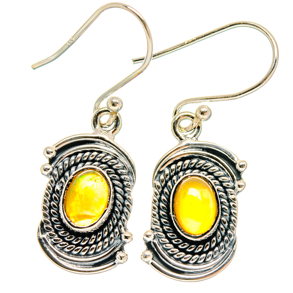 Ethiopian Opal Earrings handcrafted by Ana Silver Co - EARR423097