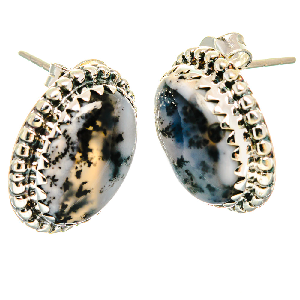 Dendritic Opal Earrings handcrafted by Ana Silver Co - EARR423105